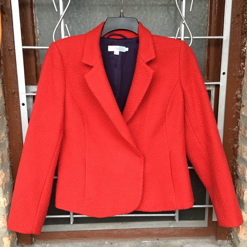 Boden Red Textured Blazer